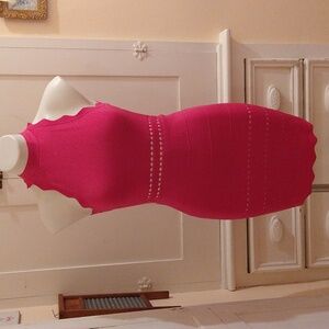 Bebe hot pink knit dress Sz XS 🎁